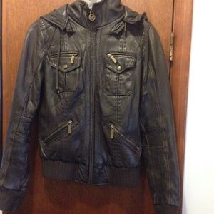 Michael Kors Leather Jacket 100% Leather size M
